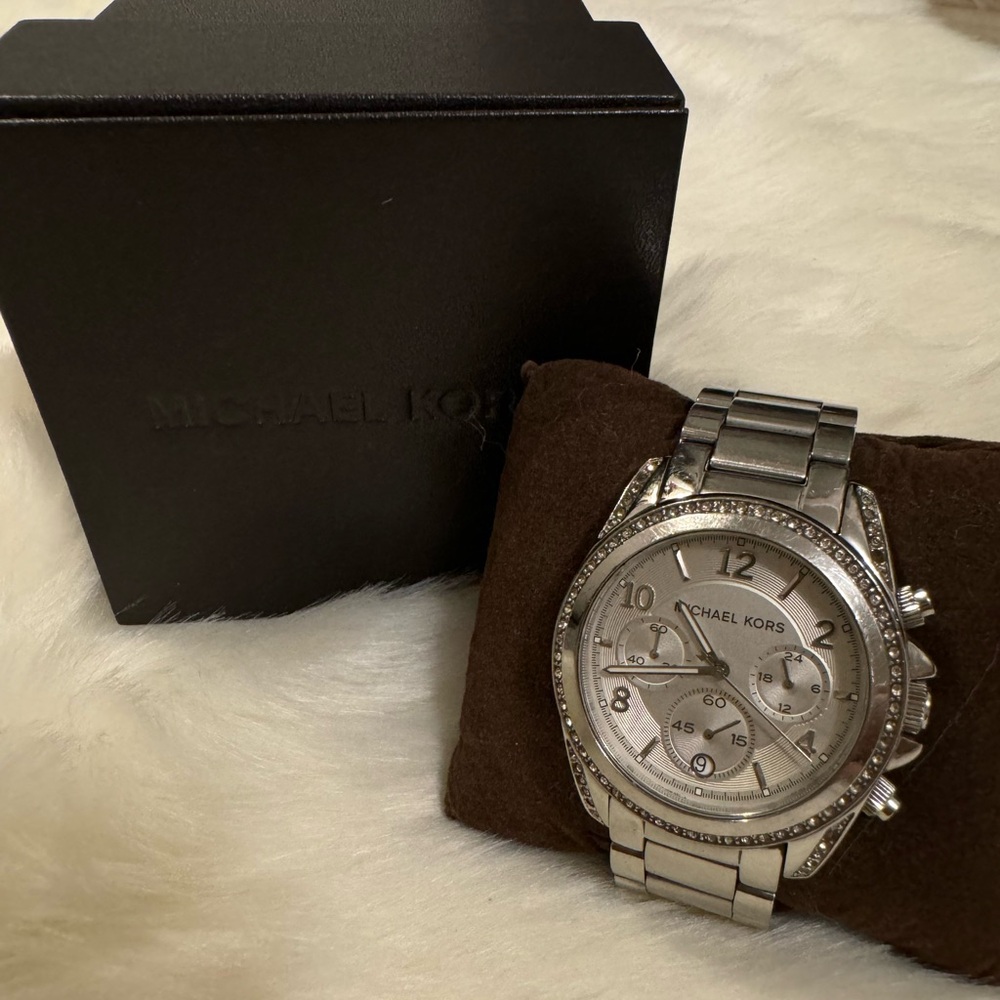 Michael Kors runway silver watch